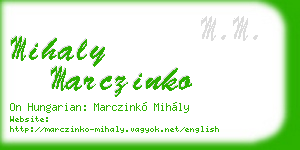 mihaly marczinko business card