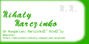 mihaly marczinko business card